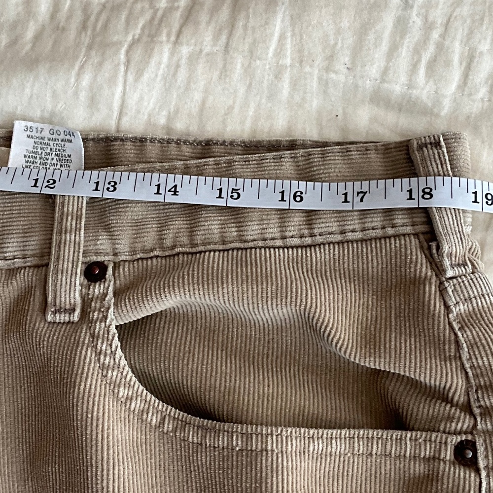 Vintage Levis Corduroy Pants size W36 L32 Color Tan - Picture 6 of 10